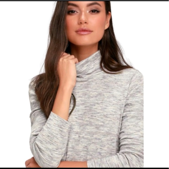 We The Free by Free People Stonecold Ivory multi turtleneck tunic top size small - Picture 2 of 7